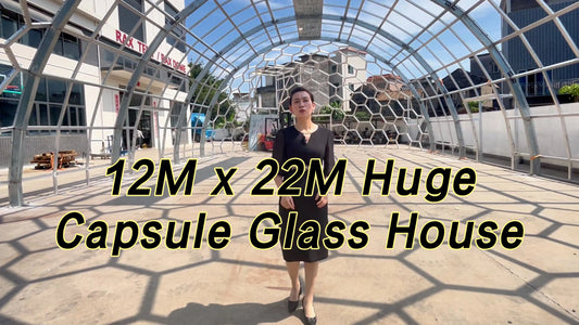 huge 22m capsule glass dome tent