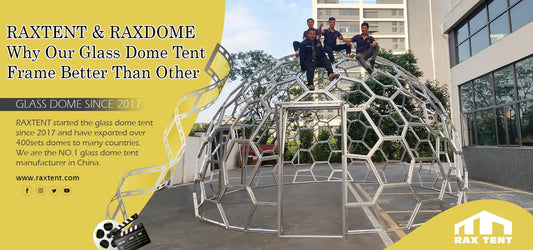 raxdome glass dome durable aluminum alloy frame