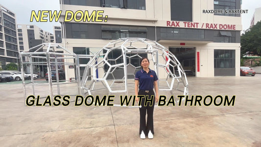 glass dome with bathroom