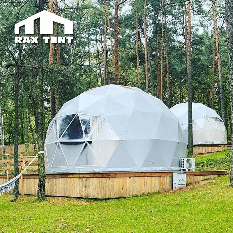 6m tent 6M Dome Tent House for Luxury Glamping Airbnb Hotel for Four Seasons 6M Dome (Dome Frame+Cover+Door Frame+1 PVC Window)
