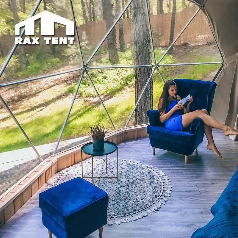 6M Dome Tent House for Luxury Glamping Airbnb Hotel for Four Seasons