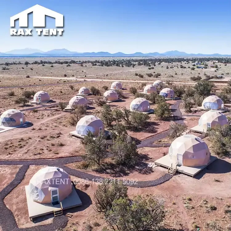 tents usa 7m Desert Yellow Geodesic Dome Tent for Glamping Dome House with Inter – RAX TENT