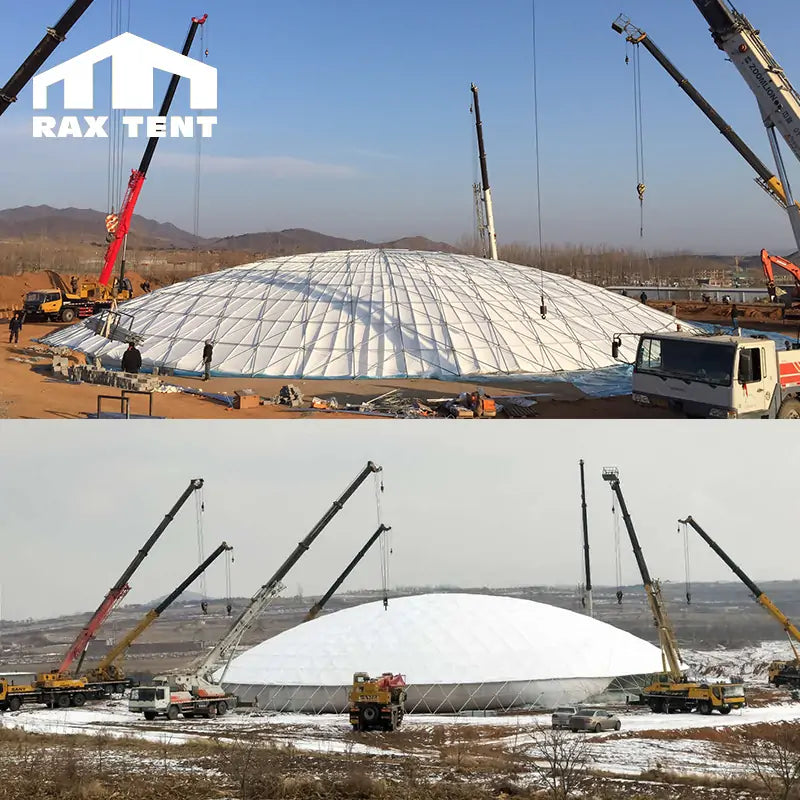 Exclusive 80m Big Geodesic Dome Tent for Event of 5000 Persons with Waterproof PVC Cover