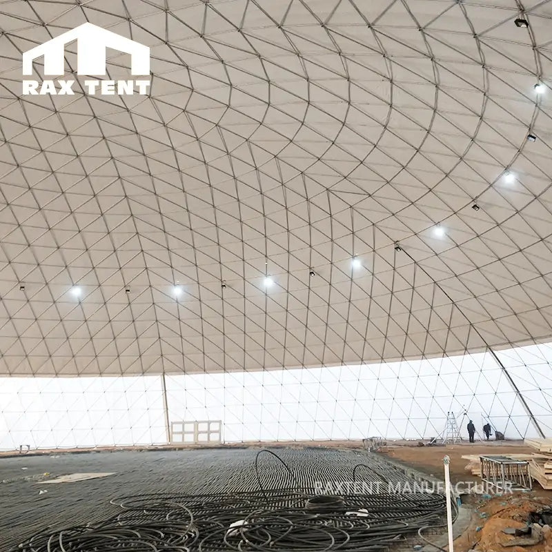 Exclusive 80m Big Geodesic Dome Tent for Event of 5000 Persons with Waterproof PVC Cover