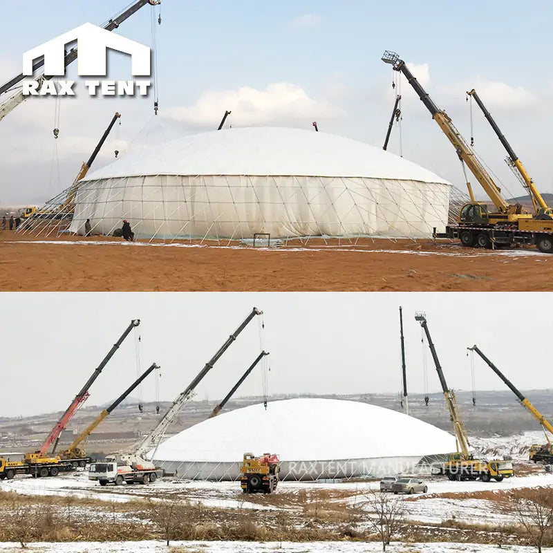 Exclusive 80m Big Geodesic Dome Tent for Event of 5000 Persons with Waterproof PVC Cover