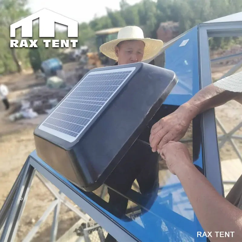 glass dome Solar energy Fan