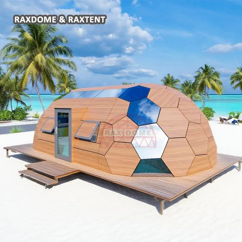 capsule glamping honeycomb glass dome tent