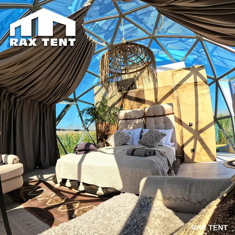 glass dome tent curtain