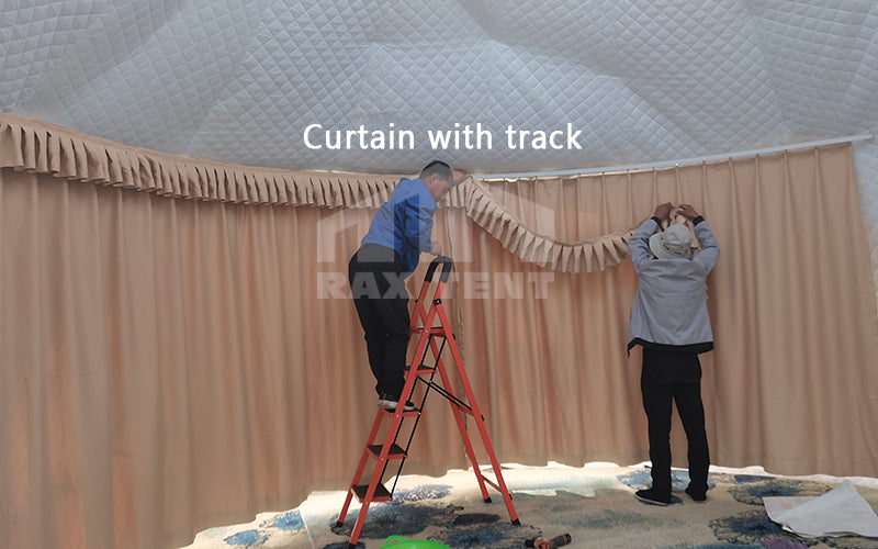 RAXTENT 8M Mixed PVC Glass Geo Dome for Coffee Bars and Eco Retreats