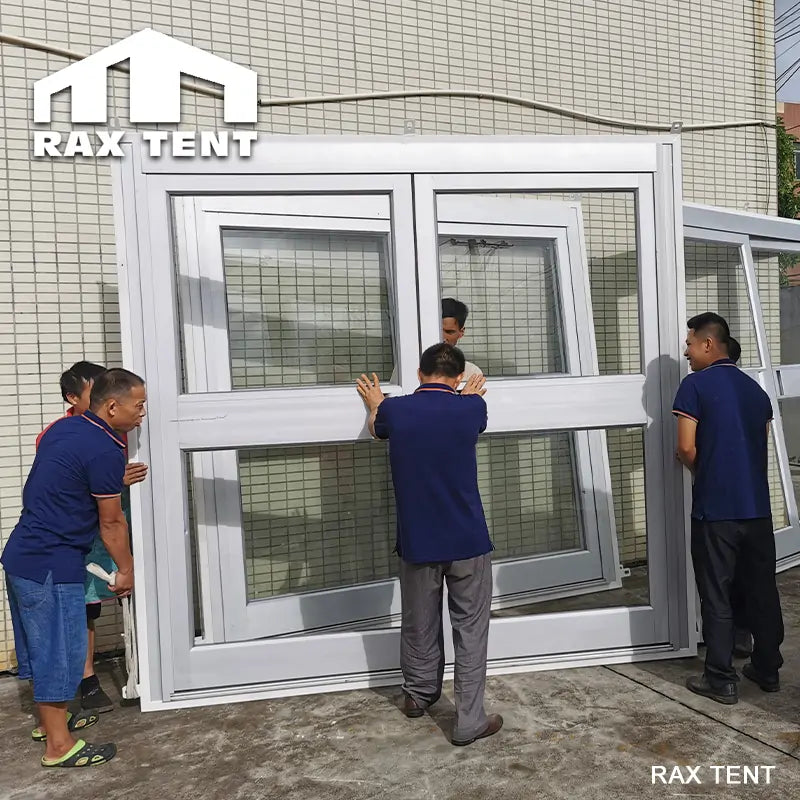 double-open glass door
