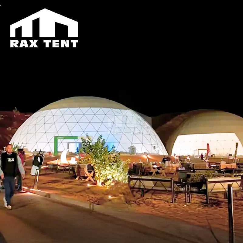 large event dome tent in desert