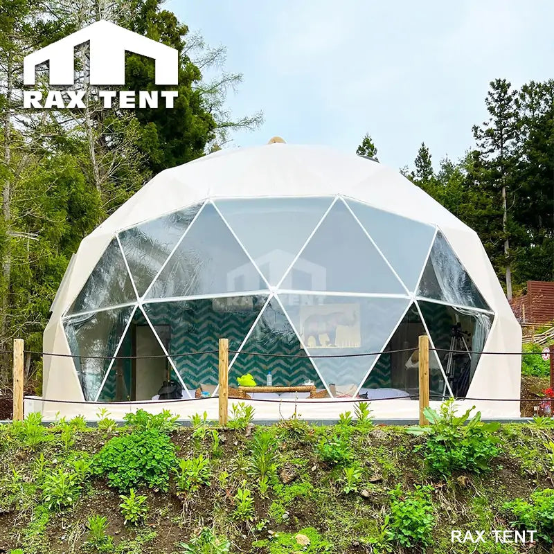 mountain dome tent 8M Geodesic Glamping Dome Tent for Mountain Resorts Hotel 8M Dome Tent ( Frame + Cover)