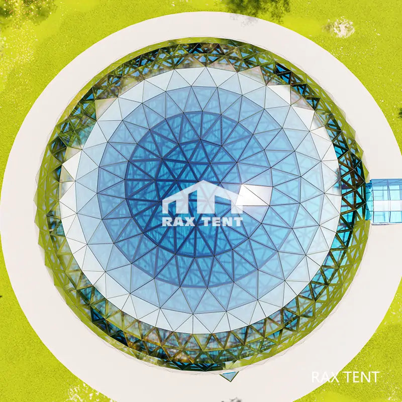 20m glass dome tent with tunnel