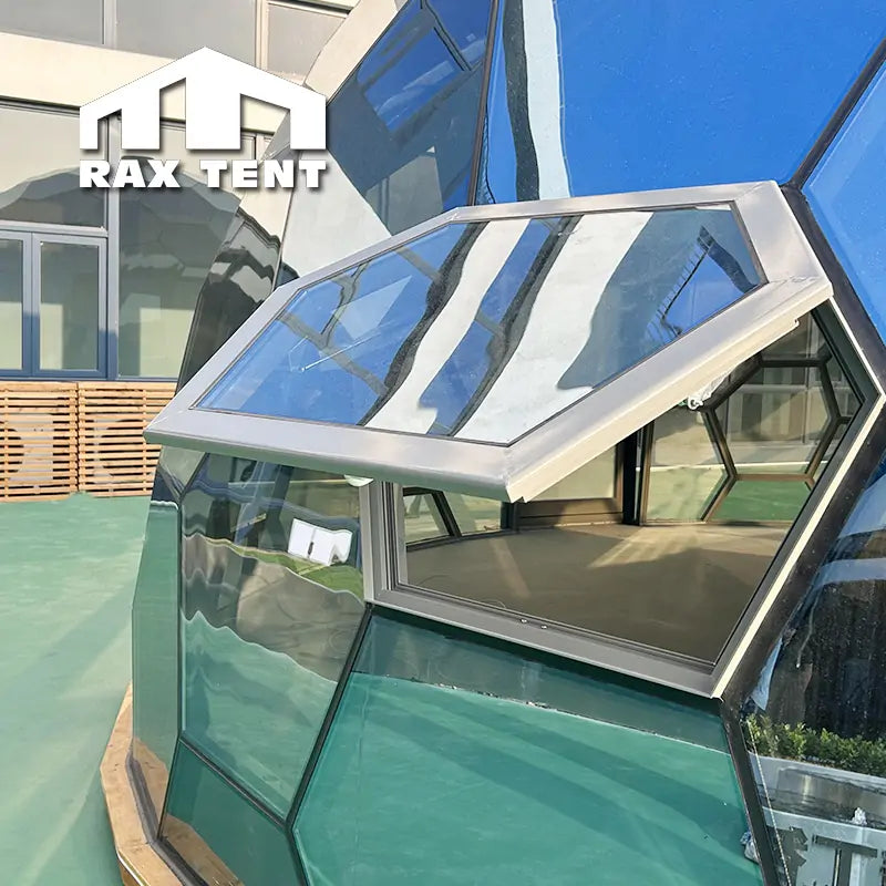 RAXTENT 8M Honeycomb Geodesic Glass Dome Tent for Retreat