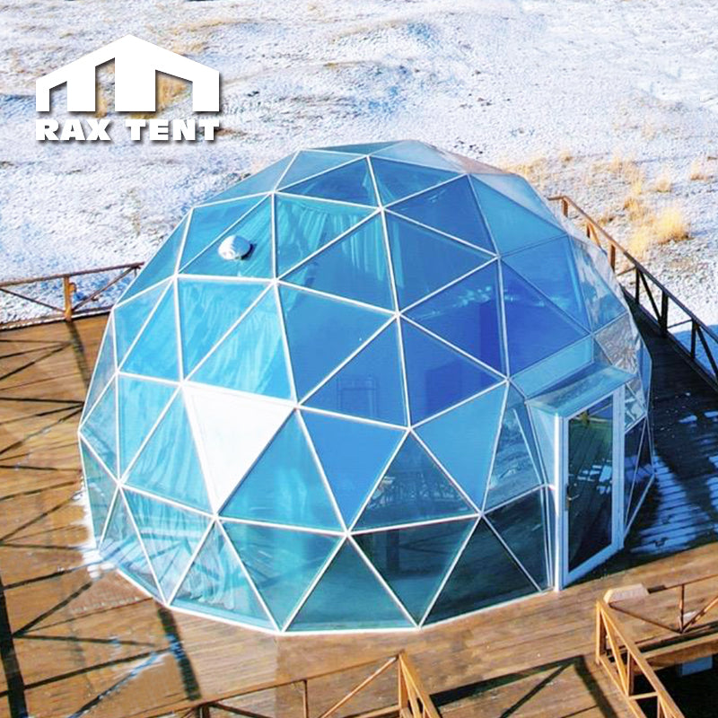 Glamping glass dome house