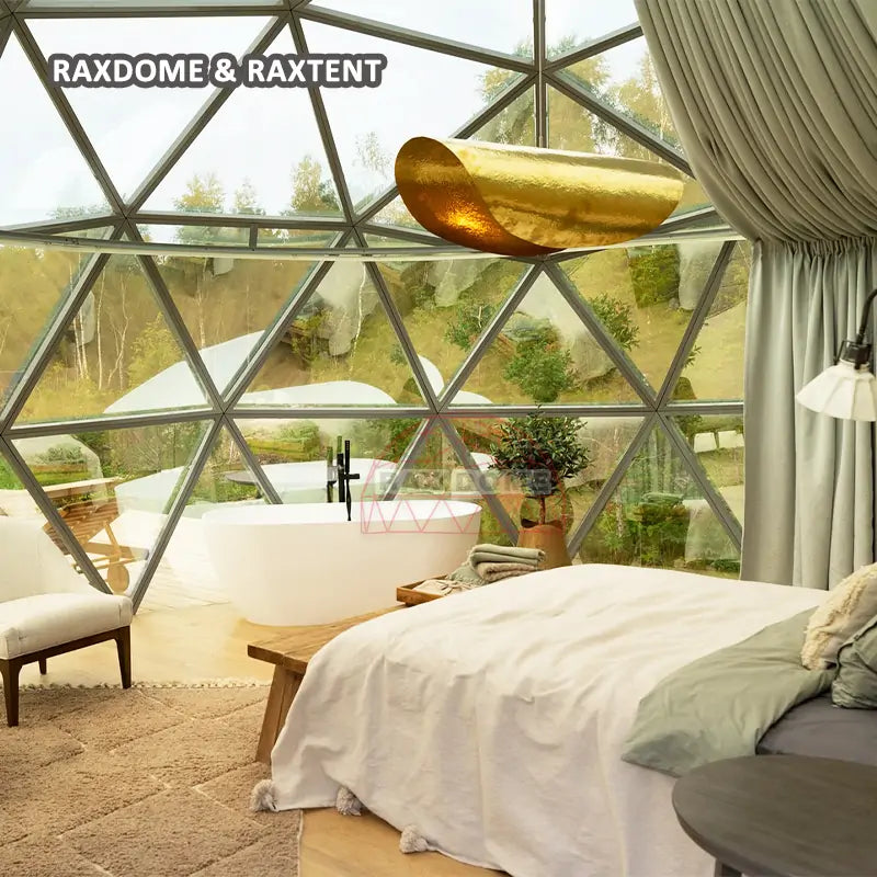 7m glamping igloo with washroom