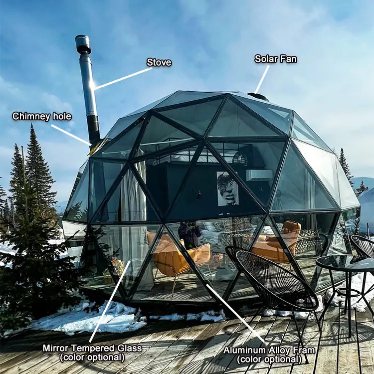 7M Glass Geodesic Dome House for Airbnb Glamping Hotel