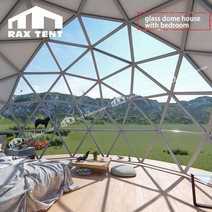 glass dome house with bay window