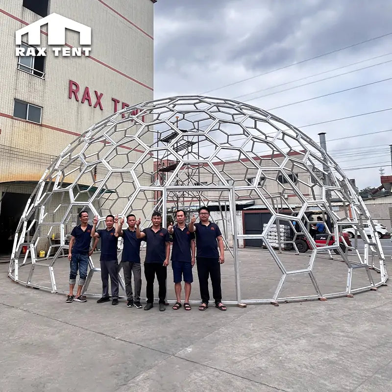 12m honeycomb glass dome tent