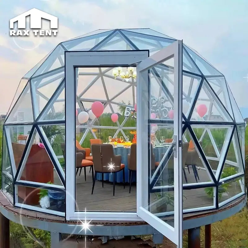 4M 5M Clear Glass Dome Tent for Coffee Shop and Restaurant
