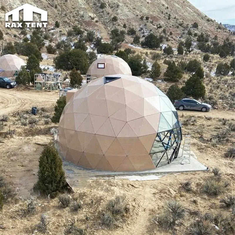 wooden glass dome tent