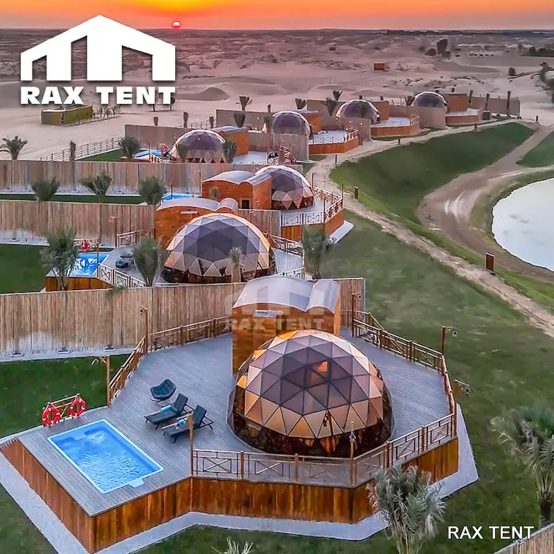 8m glass dome for desert camp
