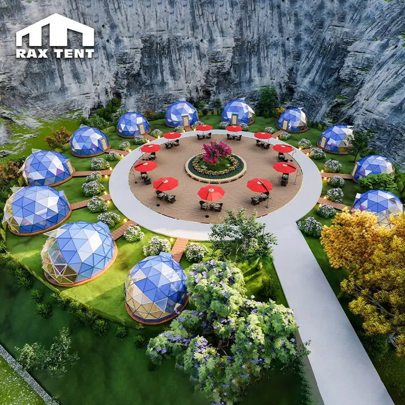 plant house tents Glamping Glass Dome House Tent for Campsite and Resort Hotel Bathroom