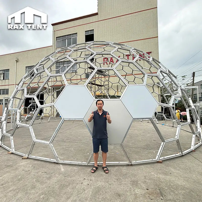12m honeycomb glass dome house
