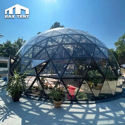 transparent glass dome tent for yoga