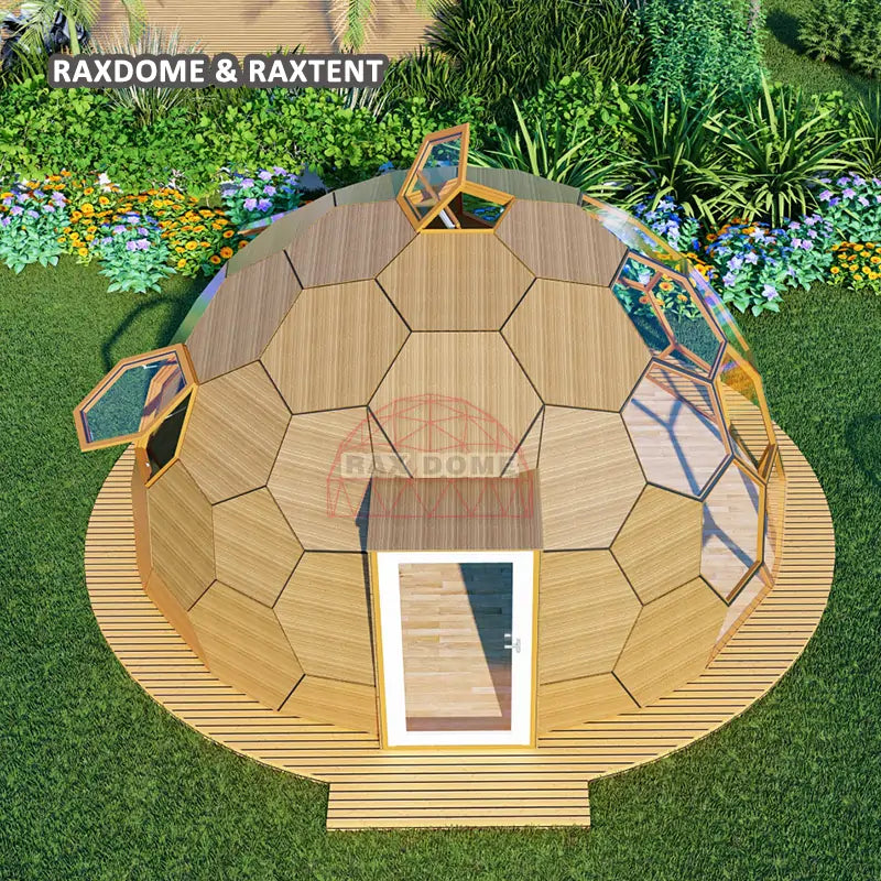 6m honeycomb glass dome tent hotel