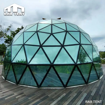 green glass dome tent