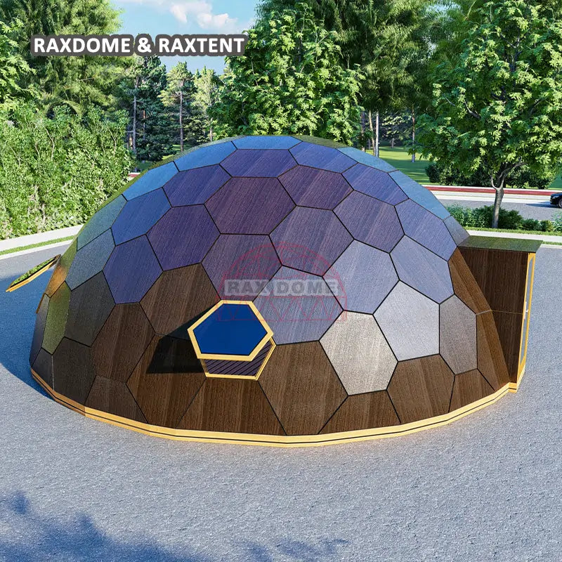 9m wooden glass dome house