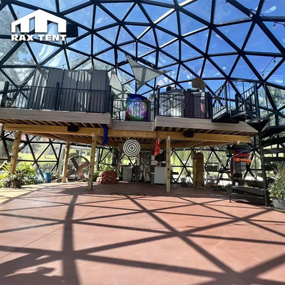 yoga studio glass dome with loft