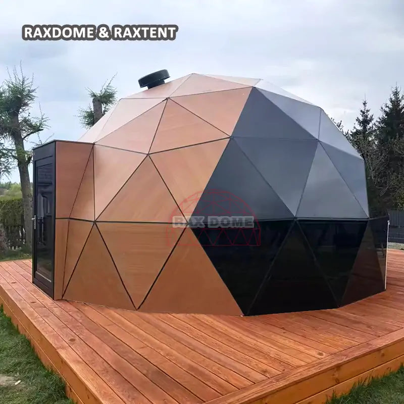 6m geodesic glass dome tent glamping