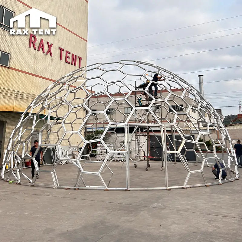 factory big honeycomb glass dome house