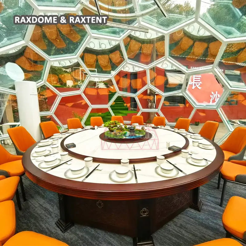 rsataurant glass dome tent