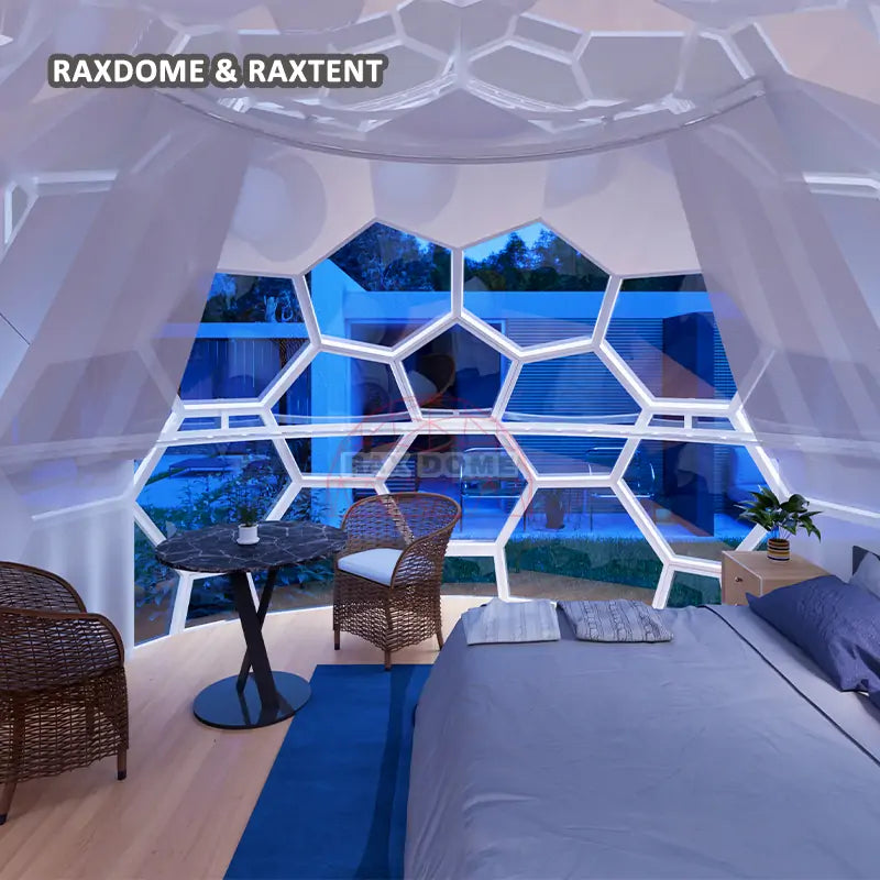 RAXDOME 5M Glass Geodesic Dome Tent for Glamping Retreat Suite