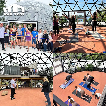 12m yoga studio glass dome house with spacious space