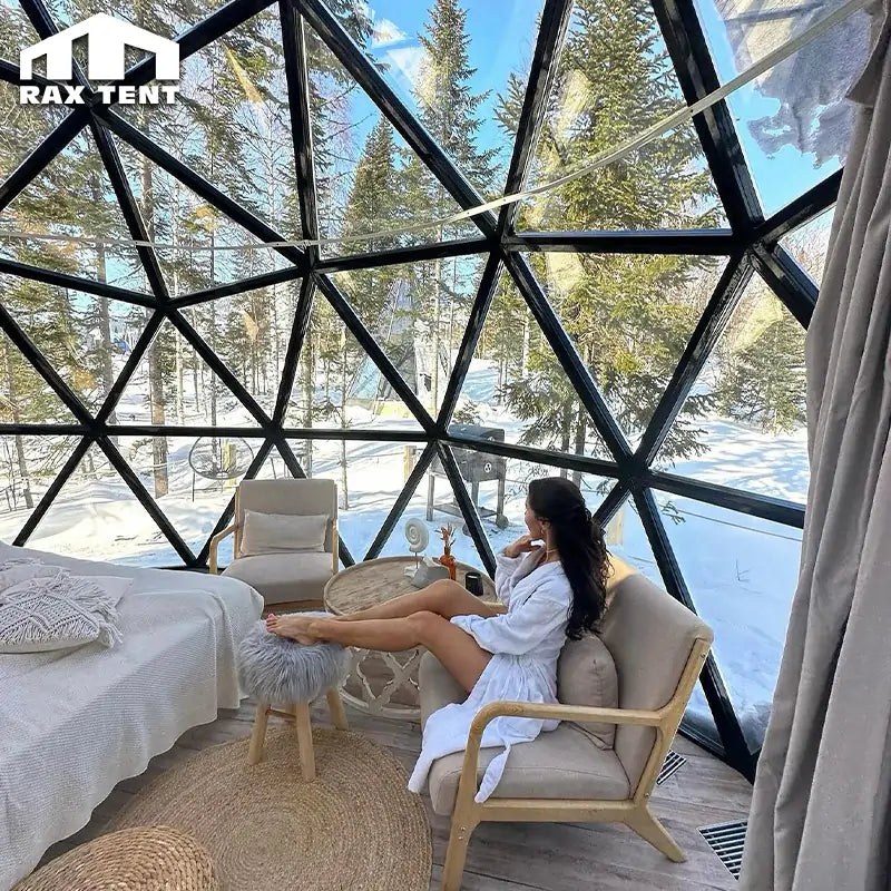 glass dome house for glamping hotel