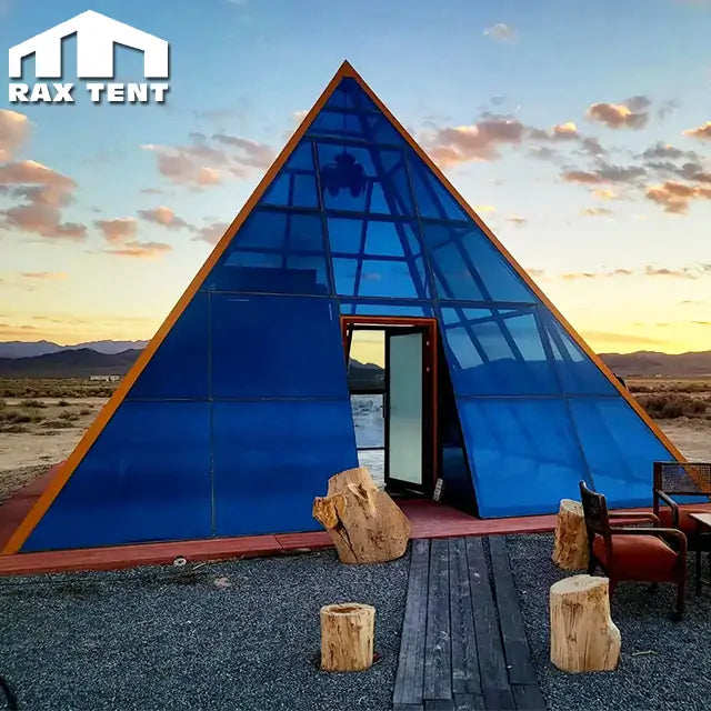 rax tent RAXTENT | 7M Blue Glass Pyramid Tent