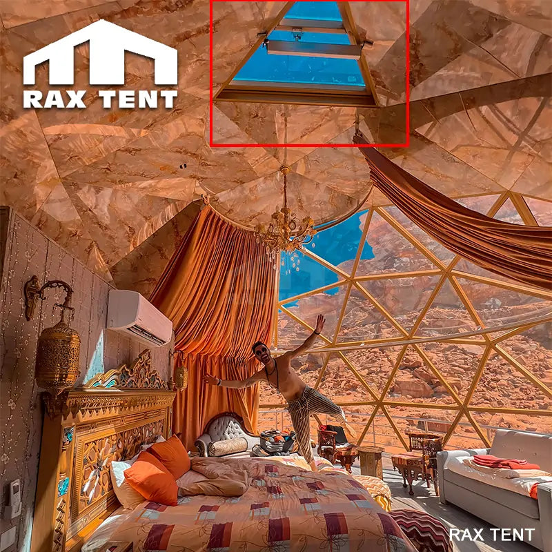 dome tent with Electric Glass Window