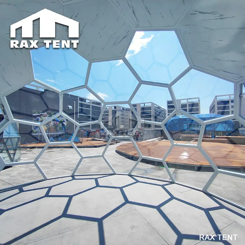 honeycomb dome with panoramic view