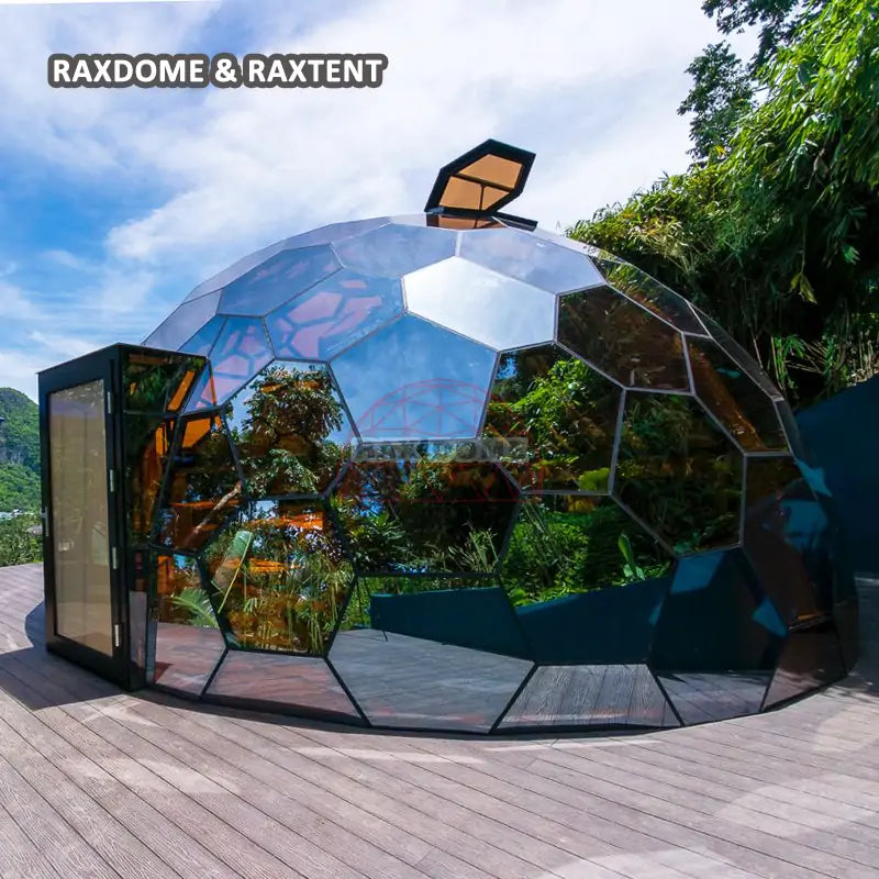 hexagon dome tent 7M Hexagonal Glass Dome Tent for Glamping