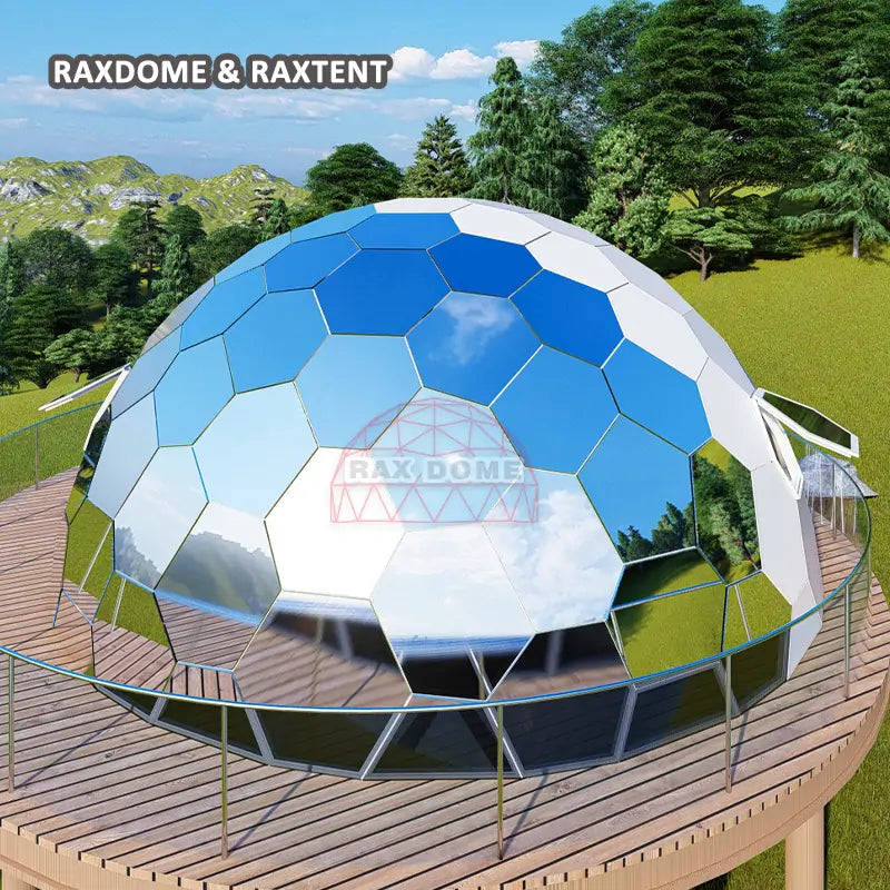 8m hexagon glass dome tent