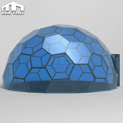 hexagonal glass dome house
