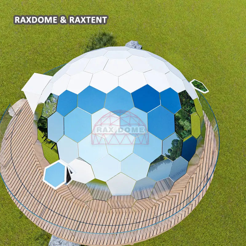 8m white glass dome tent for glamping