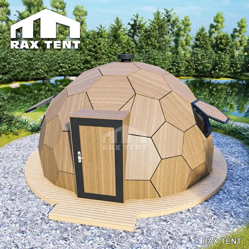 honemycomb wooden glass dome home