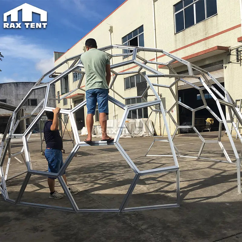 honeycomb glass dome tent in factory