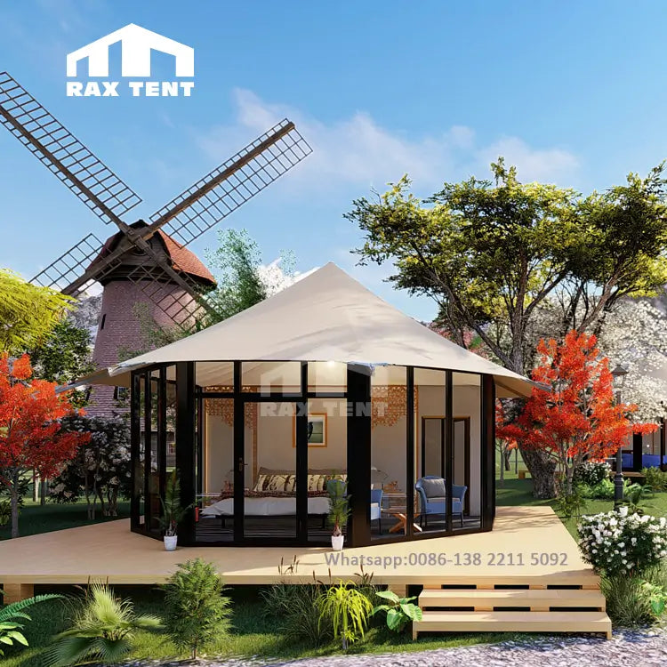 octagon tent RAXTENT | Octagon Luxury Hotel Tent House with Glass Wall for Glamping