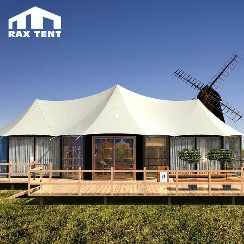 100 SQM Tent House for Permanent Living Luxury Tent Home with Glass Wa RAX TENT